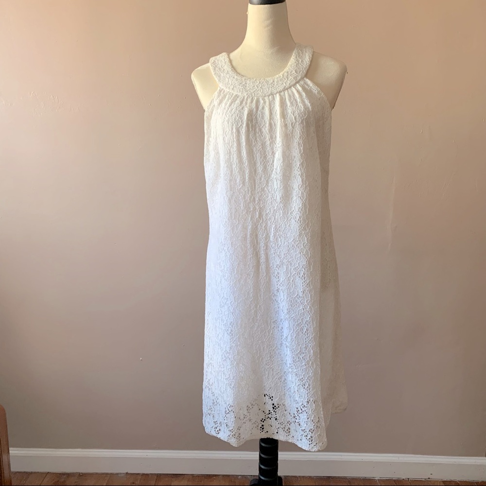 Laundry by Design white Eyelet Casual Dress